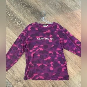 Bape long sleeve camo shirt